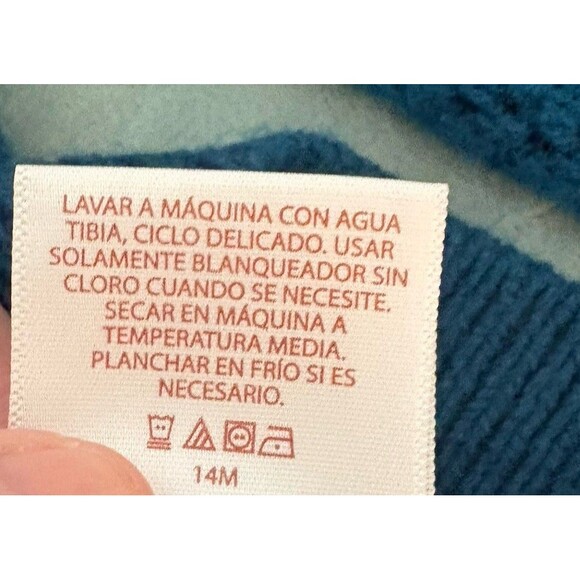 Faded Glory Sweater Womens 1X (16w) Dark Teal Long Sleeved Lightweight - Picture 6 of 8